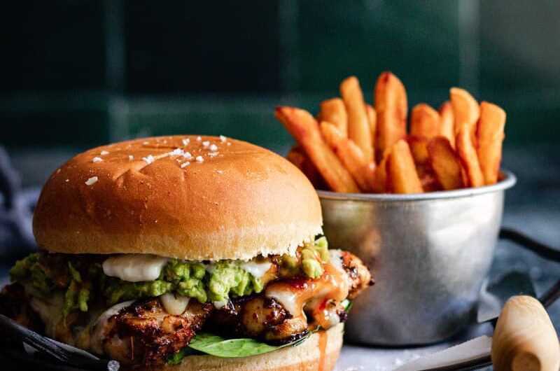 Cajun chicken burgers