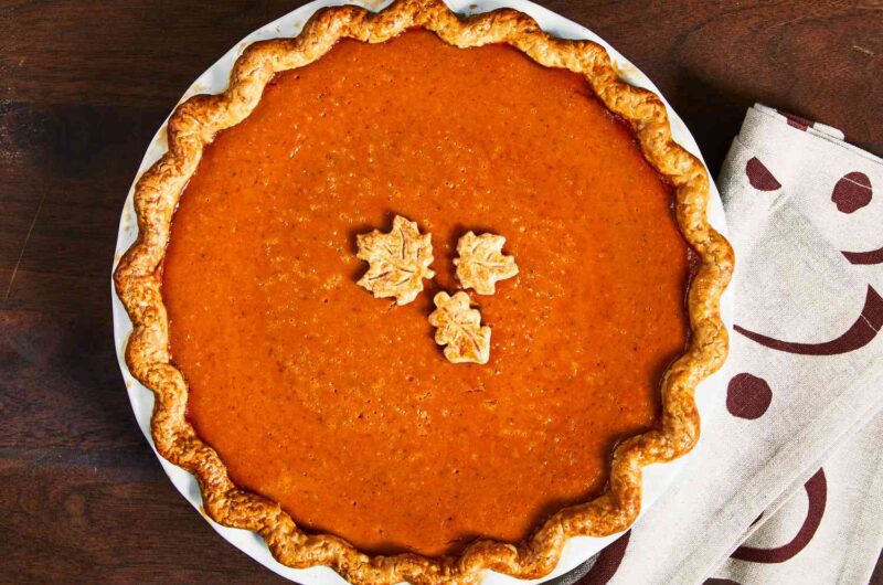 Homemade Fresh Pumpkin Pie