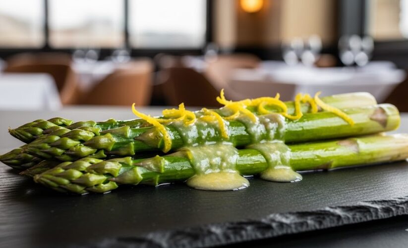 roasted asparagus with lemon butter and parmesan