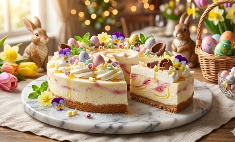 no-bake easter cheesecake