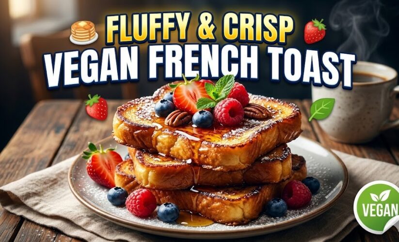 fluffy vegan french toast slices