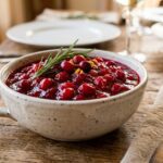 homemade cranberry sauce bowl