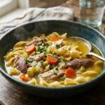chicken noodle soup bowl