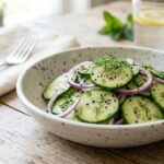 fresh cucumber salad bowl