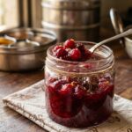 homemade cranberry sauce bowl