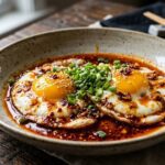 chili crisp fried eggs on toast