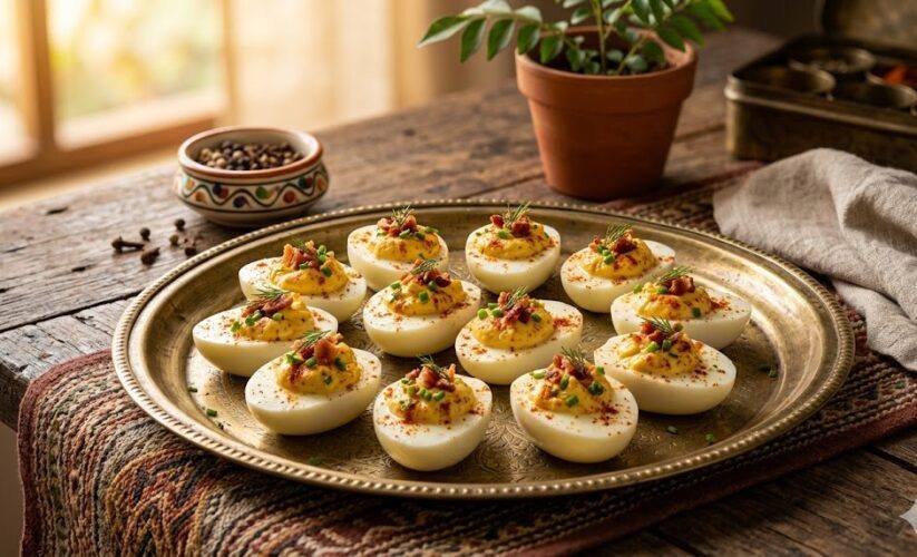 classic deviled eggs platter