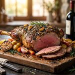 garlic herb roasted leg of lamb