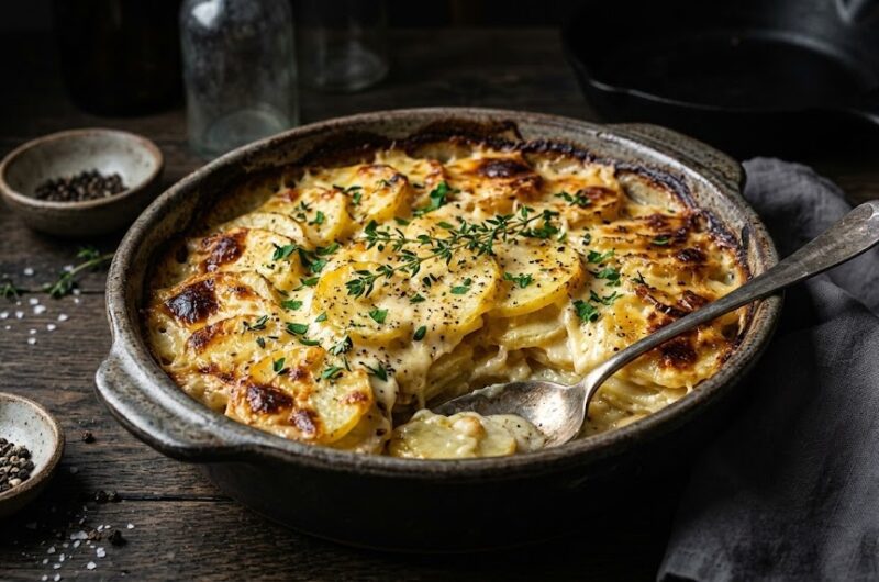 Cheesy Scalloped Potatoes with Cream Sauce
