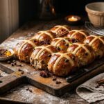 hot cross buns with icing cross