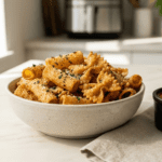 Make crispy air fryer pasta chips