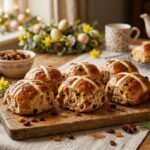 hot cross buns on tray