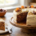 carrot date cake slice moist texture