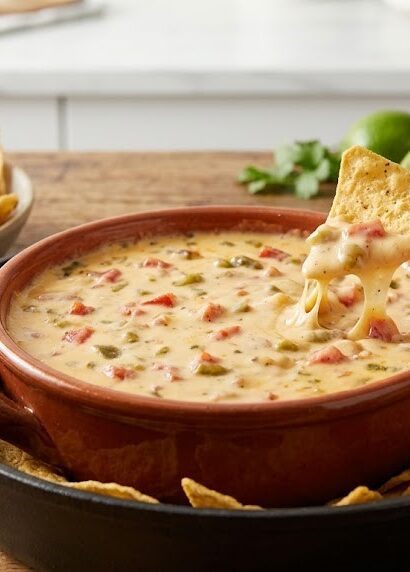 cheesy rotel dip with chips