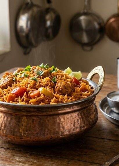 jollof rice bowl close up