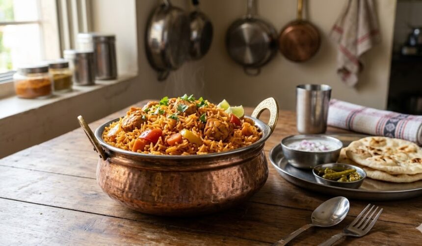 jollof rice bowl close up