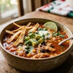 chicken tortilla soup with avocado