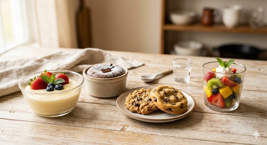 easy homemade dessert served in bowl,