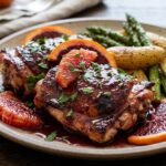 citrus glazed chicken plate