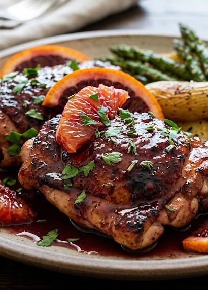 citrus glazed chicken plate