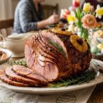 glazed easter ham baked with pineapple