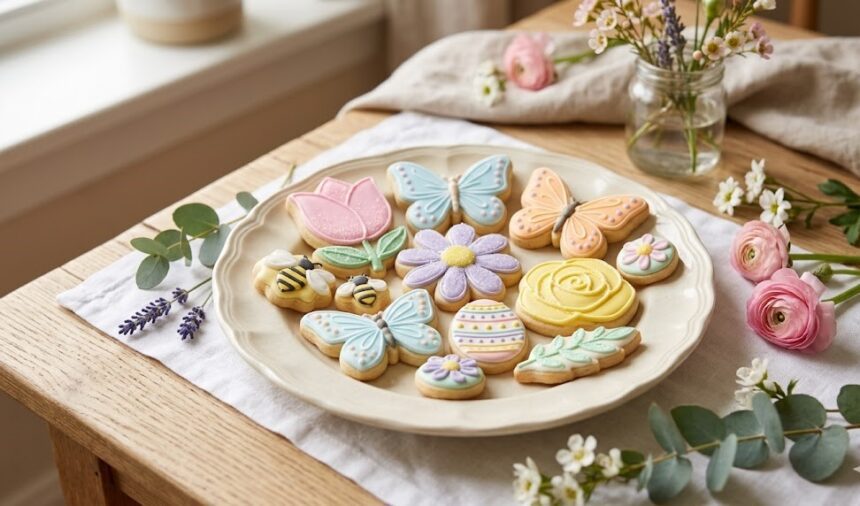 colorful floral sugar cookies homemade