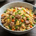 homemade pork fried rice skillet