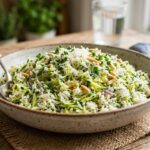 zucchini rice with melted cheese