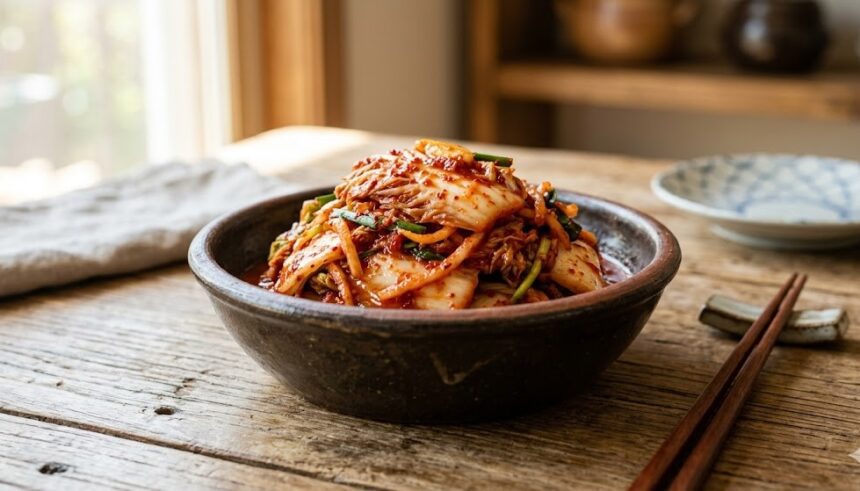 napa cabbage kimchi homemade korean dish