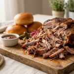 oven roasted pork shoulder sliced