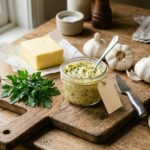 homemade garlic butter with herbs