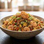 homemade shrimp fried rice skillet