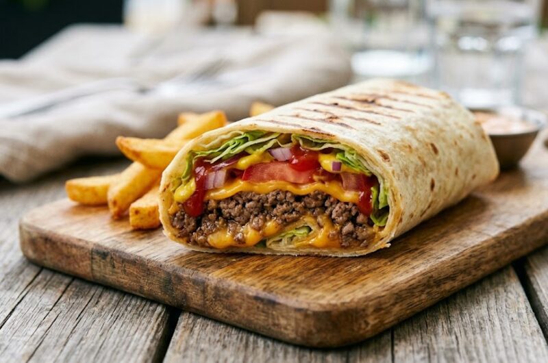 Cheeseburger Wraps for an Easy Picnic Lunch
