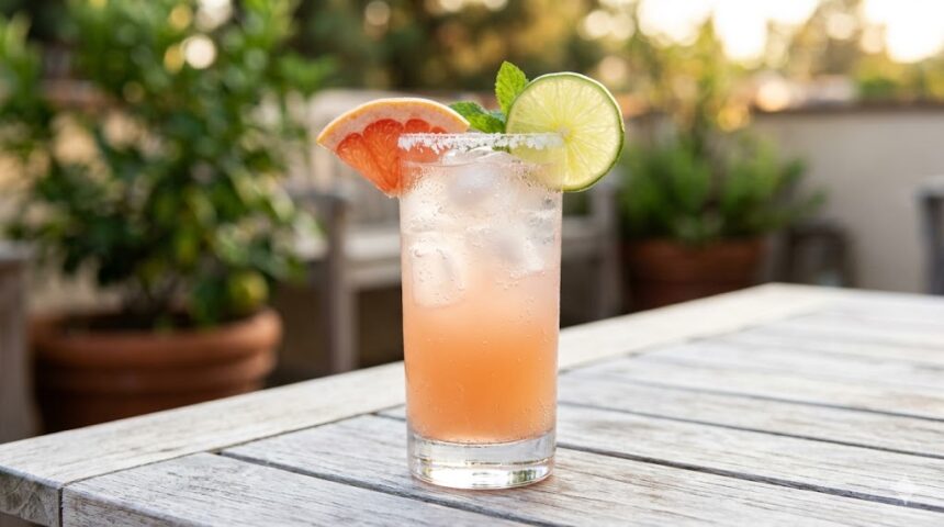 refreshing summer cocktail with lime