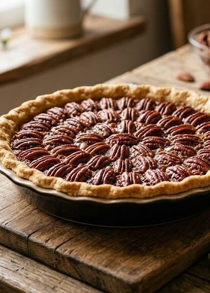 pecan pie close up