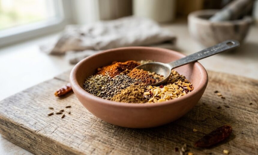 homemade spice blend bowl
