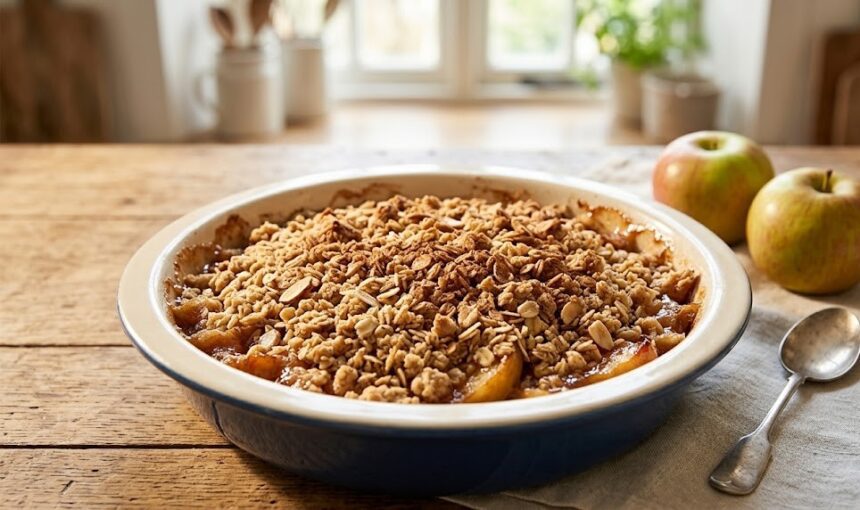 homemade apple crumble