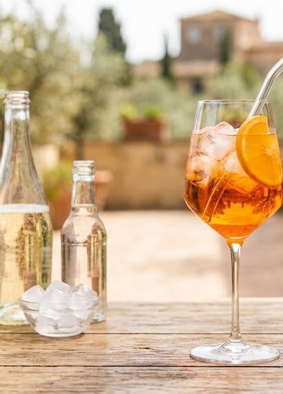italian orange cocktail glass