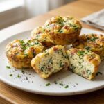 egg bites with cottage cheese close up