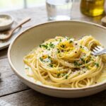 lemon pasta close up