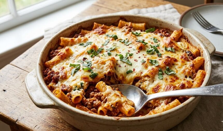 cheesy baked pasta dish