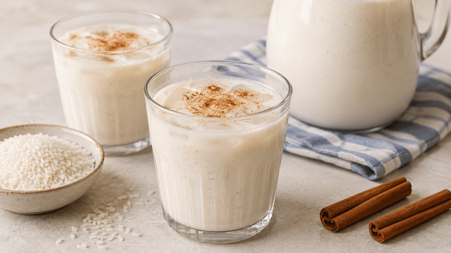 homemade horchata glass