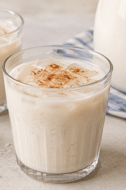 homemade horchata glass