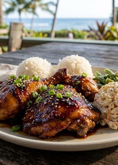 hawaiian soy sauce chicken plate