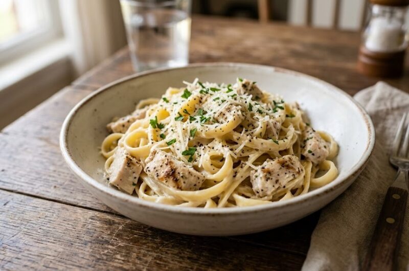 Homemade Chicken Fettuccine