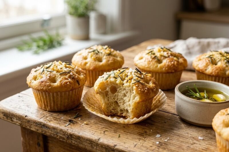 Garlic Focaccia Muffins