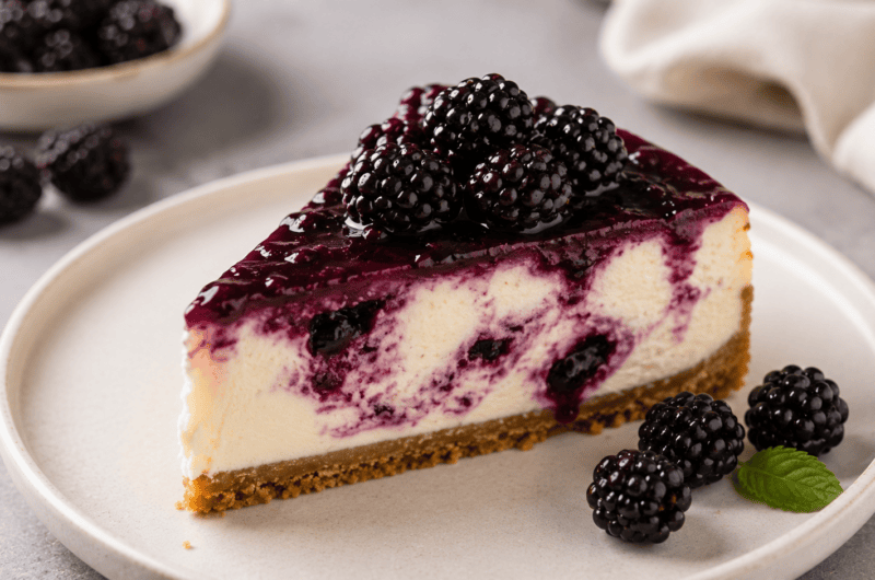 Blackberry cheesecake