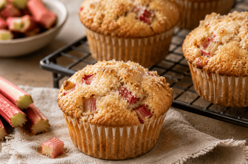 rhubarb muffin