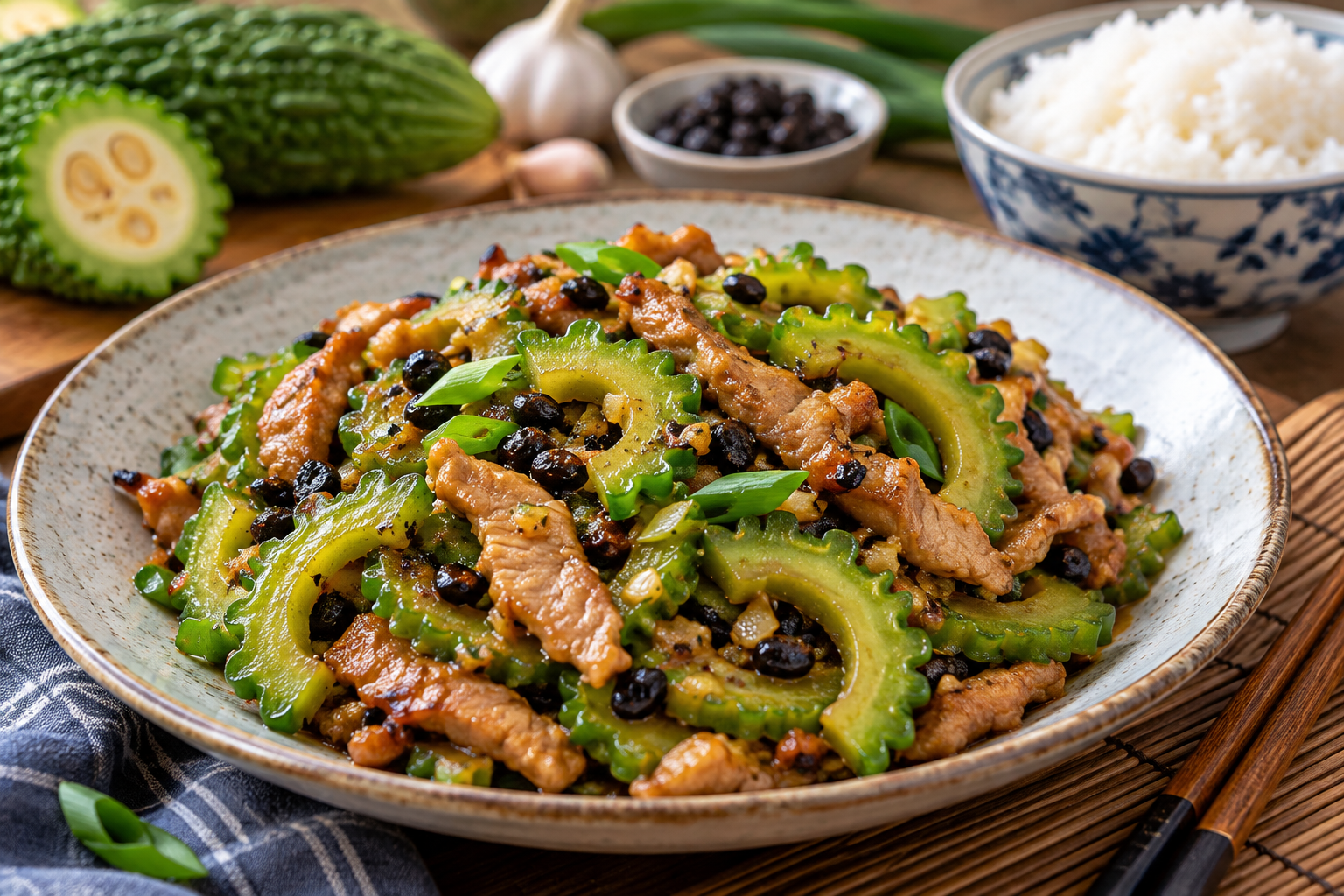 Bitter Melon Stir Fry With Pork
