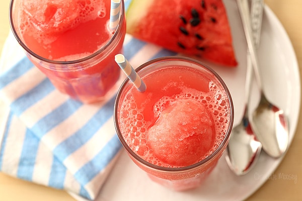 Summer Melon Sorbet Floats